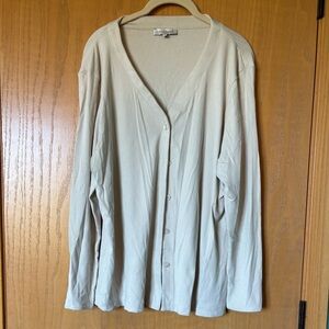 Anatomie Cream Button-Down Women's Cotton Modal Cardigan